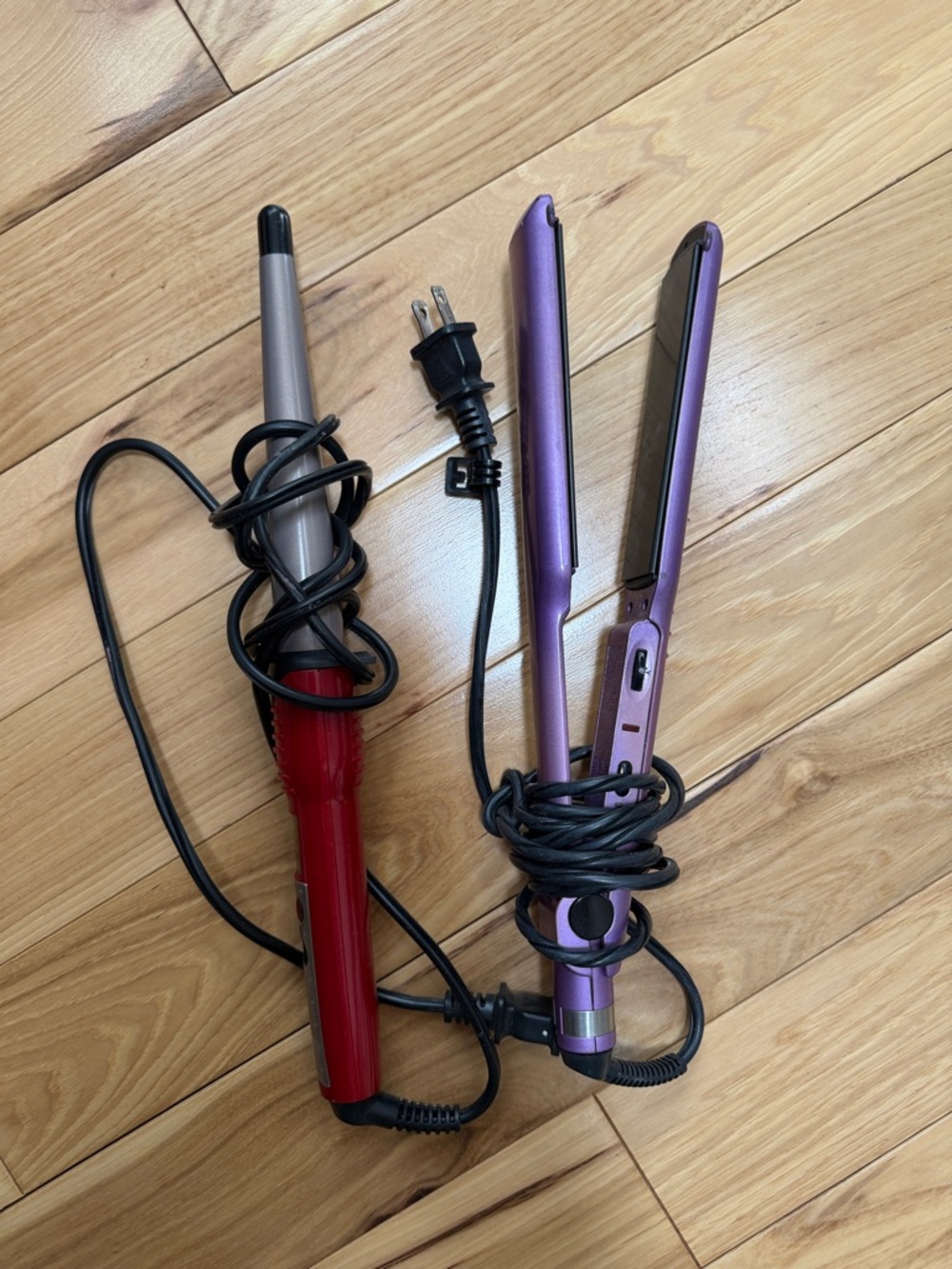 Purple Ceramic Flat Iron Hair Straightener - Unbranded